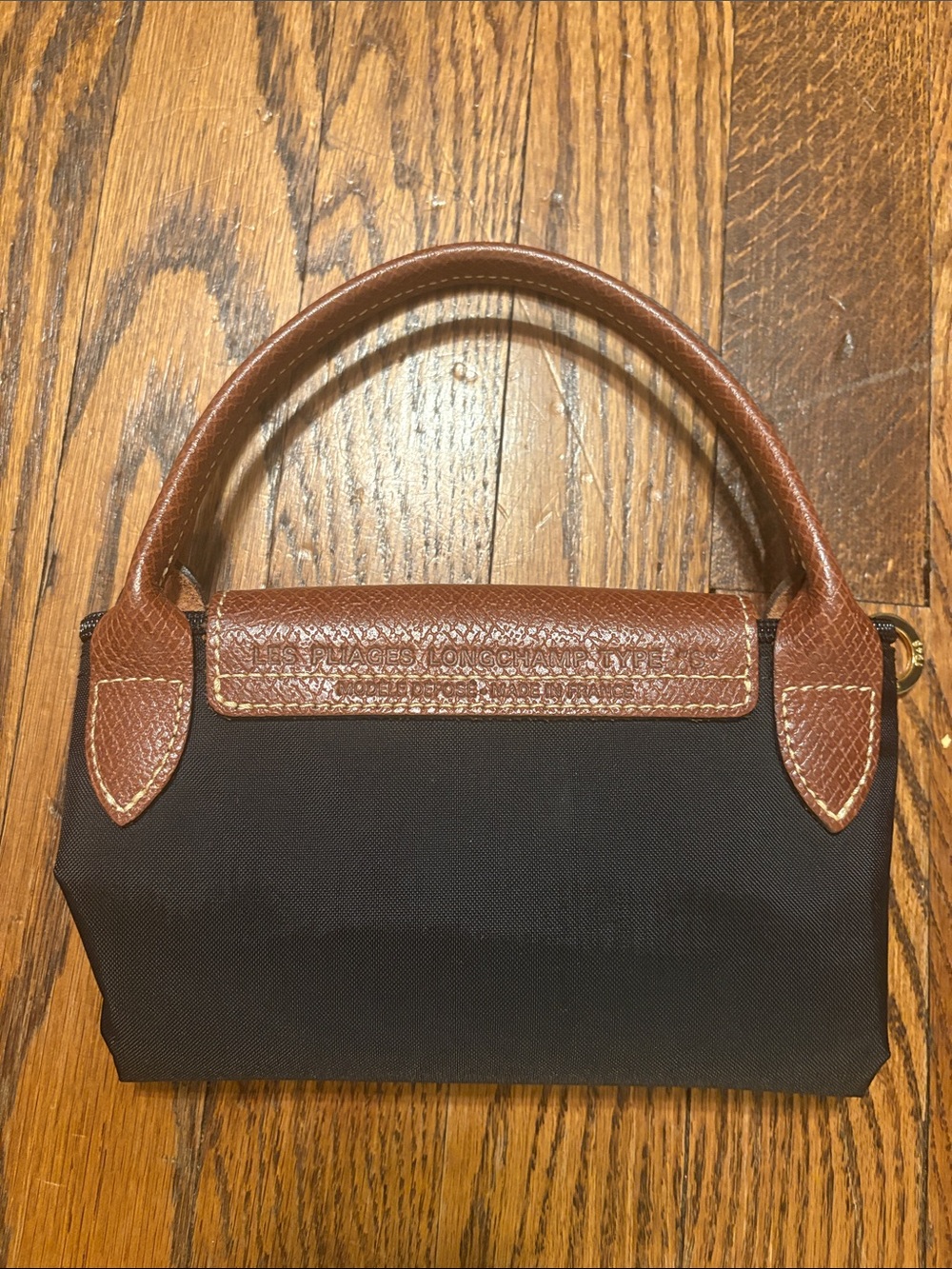 Longchamp mini black le pliage type "S" bag - Picture 6 of 10